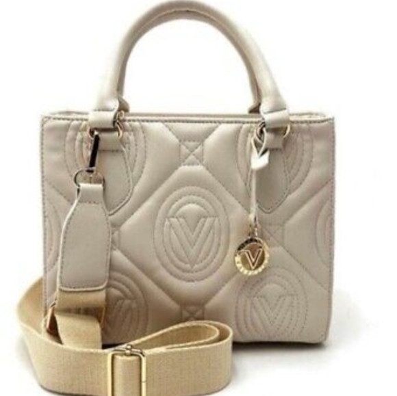Valentino Orlandi *NWT* Light Taupe, satchel w/detachable strap - Picture 2 of 16